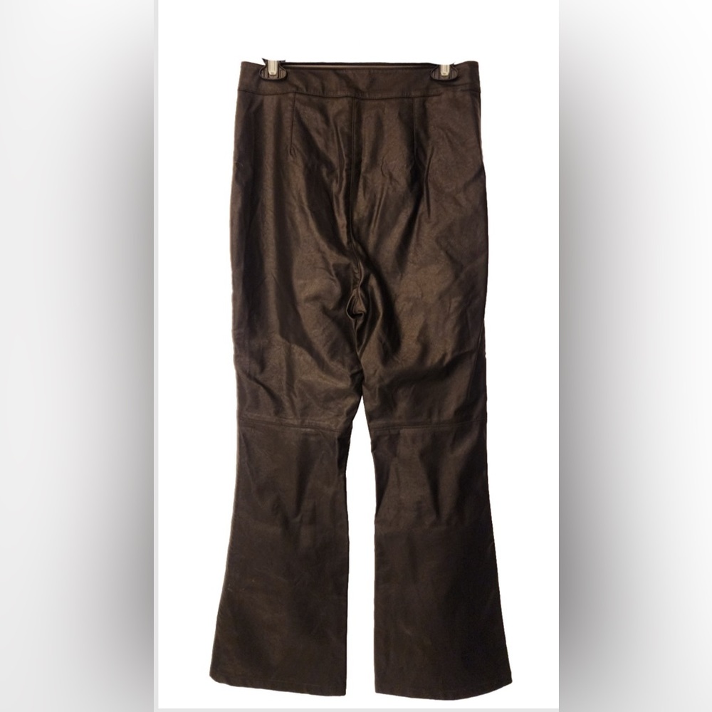Free People Cropped Faux Leather Vegan Pants Women’s  High Rise Size 8 - Picture 4 of 9